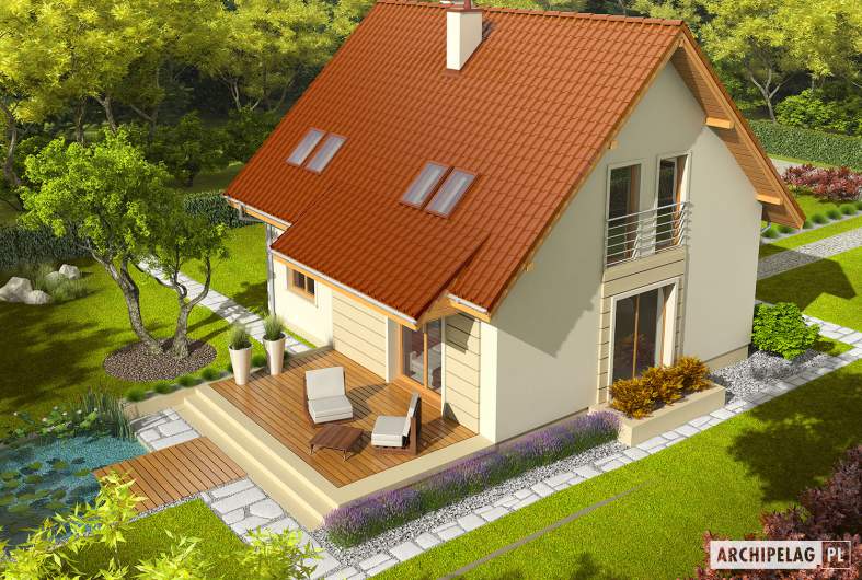 Projekt domu Adriana III (wersja B) - widok z góry