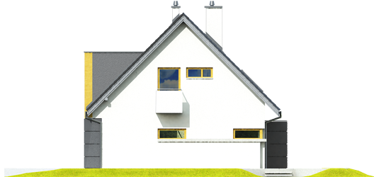 Tony G1 - Projekt domu Tolek G1 - elewacja prawa