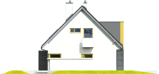 Tony G1 - Projekt domu Tolek G1 - elewacja prawa