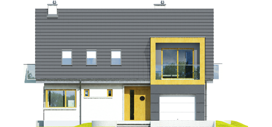 Tony G1 - Projekt domu Tolek G1 - elewacja frontowa