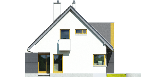 Tony G1 - Projekt domu Tolek G1 - elewacja lewa