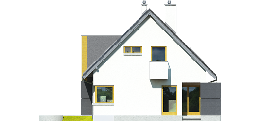 Tony G1 - Projekt domu Tolek G1 - elewacja lewa