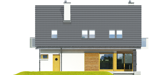 Tony G1 - Projekt domu Tolek G1 - elewacja tylna