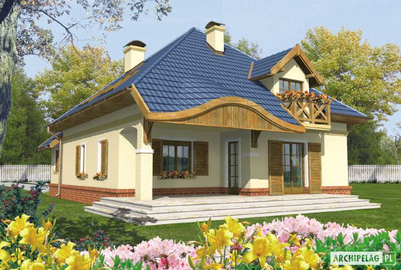 Projekt domu Milo G1 - wizualizacja ogrodowa