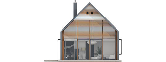 EX 14 Soft - Projekt domu EX 14 soft - elewacja tylna