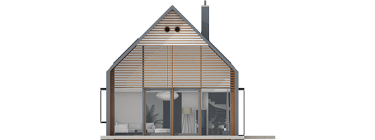 EX 14 Soft - Projekt domu EX 14 soft - elewacja tylna