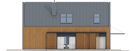 EX 14 Soft - Projekt domu EX 14 soft - elewacja prawa