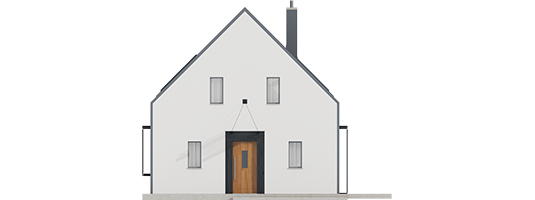 EX 14 Soft - Projekt domu EX 14 soft - elewacja frontowa