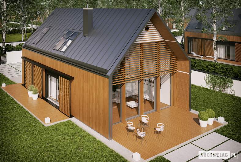 Projekt domu EX 14 soft - widok z góry