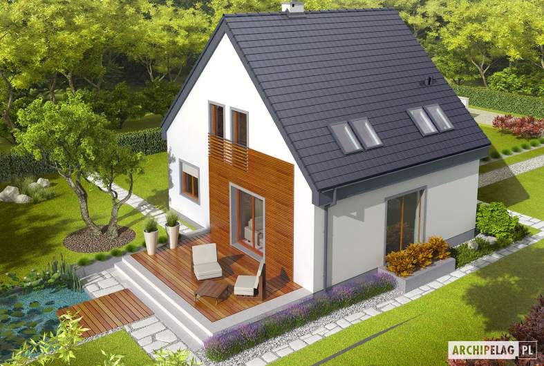 Projekt domu Adriana IV - widok z góry