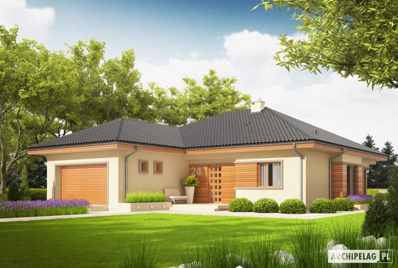 Projekt domu Eris G2 (wersja C) MULTI-COMFORT - wizualizacja frontowa