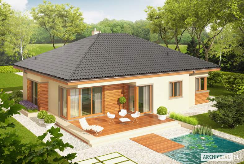 Projekt domu Eris G2 (wersja C) MULTI-COMFORT - widok z góry