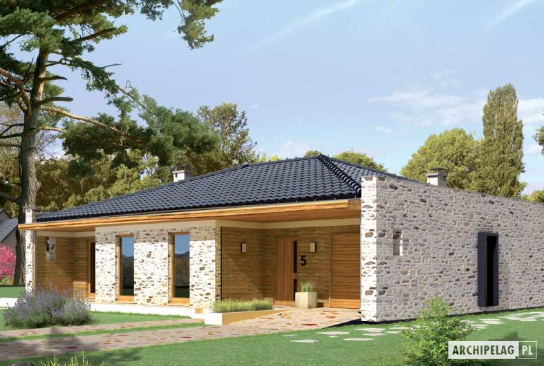 Projekt domu Marlon G1 - wizualizacja frontowa