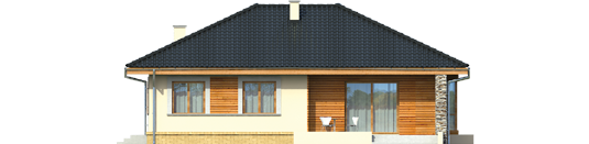 Francis - Projekt domu Franczi - elewacja tylna