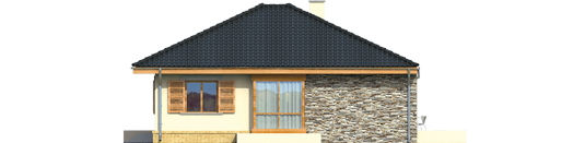 Francis - Projekt domu Franczi - elewacja lewa