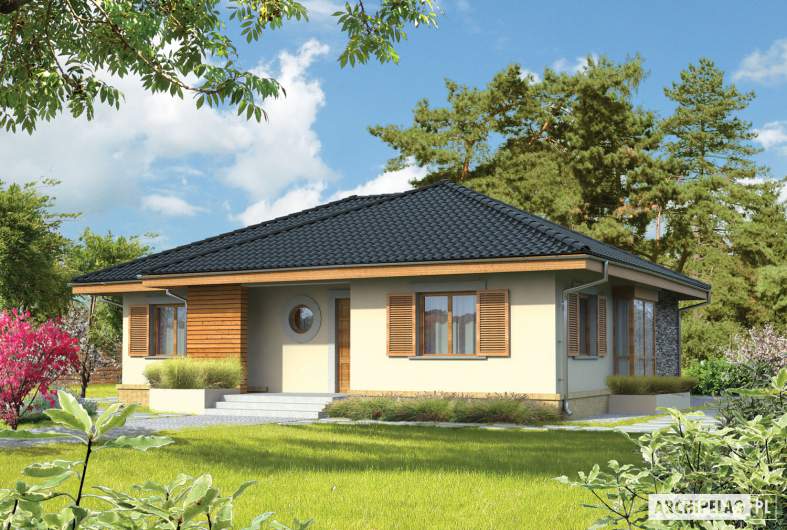 Projekt domu Franczi - wizualizacja frontowa