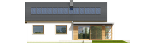 Projekt domu Emi ENERGO PLUS - elewacja tylna