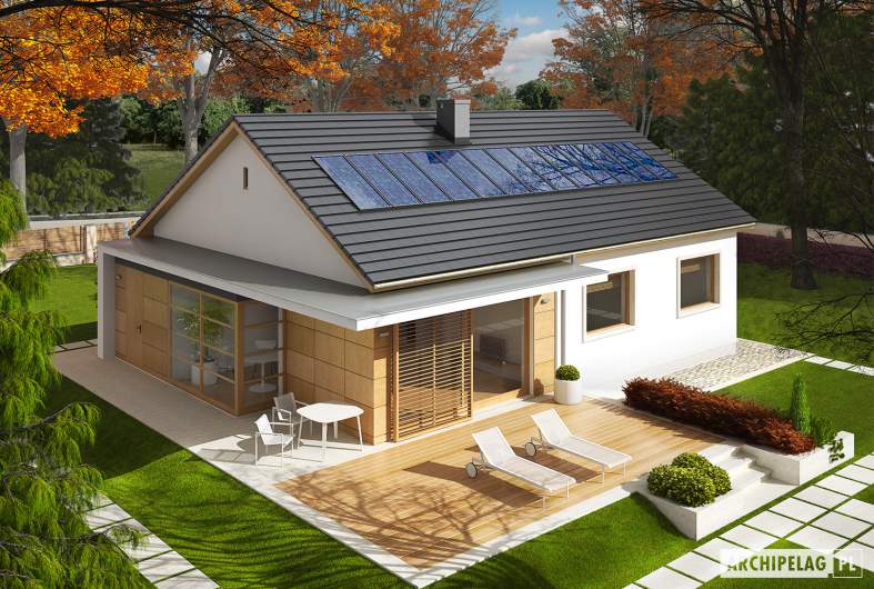 Projekt domu Emi ENERGO PLUS - Projekty domów ARCHIPELAG - Emi ENERGO PLUS - widok z góry