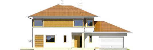 Diego II G2 - Projekt domu Diego II G2 - elewacja frontowa