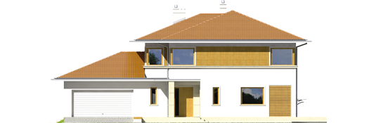 Diego II G2 - Projekt domu Diego II G2 - elewacja frontowa