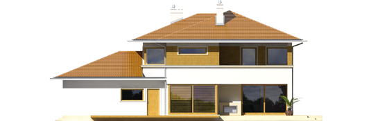 Diego II G2 - Projekt domu Diego II G2 - elewacja tylna