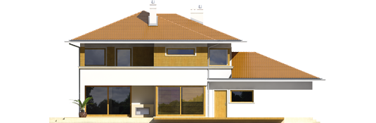 Diego II G2 - Projekt domu Diego II G2 - elewacja tylna