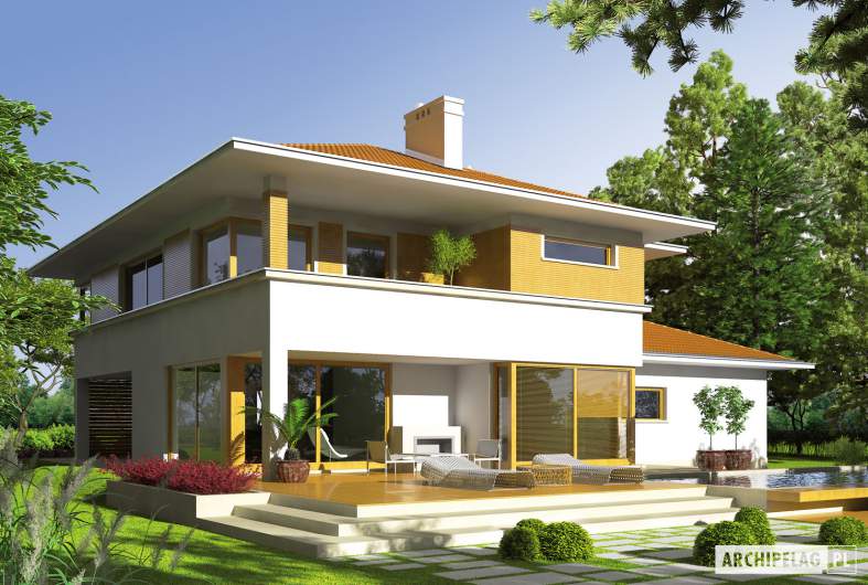 Projekt domu Diego II G2 - wizualizacja ogrodowa