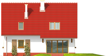 Pam G1 - Projekt domu Pelagia G1 - elewacja tylna