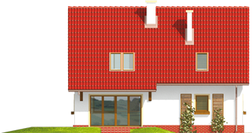 Pam G1 - Projekt domu Pelagia G1 - elewacja tylna