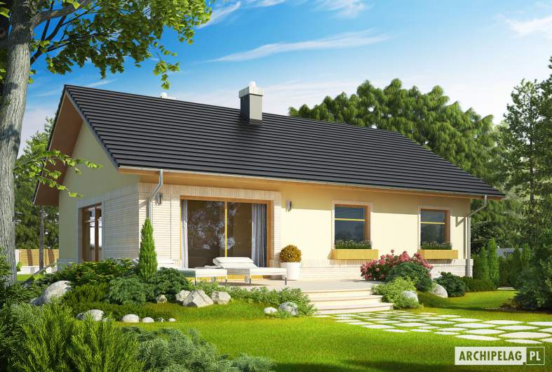 Projekt domu Erin II - wizualizacja ogrodowa