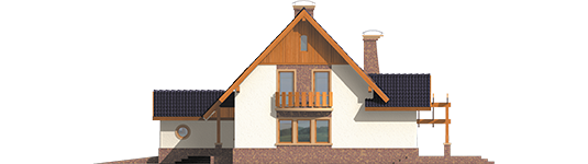 Nancy G1 - Projekty domów ARCHIPELAG - Nastka G1 - elewacja lewa