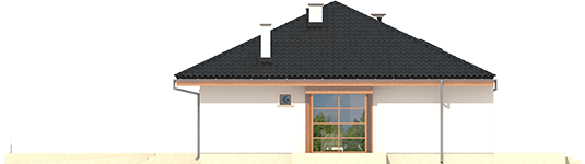 Francis II G1 ECONOMIC A - Projekt domu Franczi II G1 ECONOMIC (wersja A) - elewacja lewa