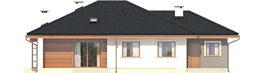 Francis II G1 ECONOMIC A - Projekt domu Franczi II G1 ECONOMIC (wersja A) - elewacja tylna