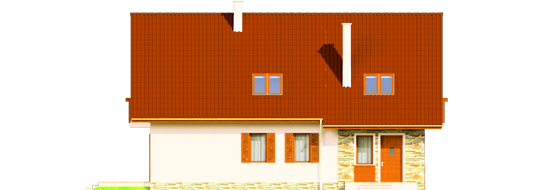 Anulla II - Projekt domu Anulka II G1 - elewacja tylna