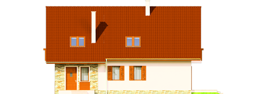 Anulla II - Projekt domu Anulka II G1 - elewacja tylna