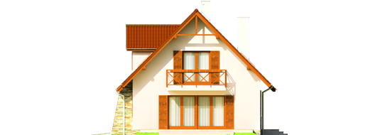 Anulla II - Projekt domu Anulka II G1 - elewacja prawa