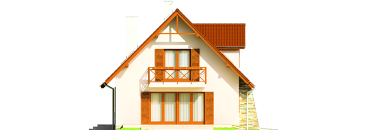 Anulla II - Projekt domu Anulka II G1 - elewacja prawa