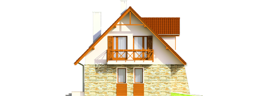 Anulla II - Projekt domu Anulka II G1 - elewacja lewa