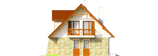 Anulla II - Projekt domu Anulka II G1 - elewacja lewa