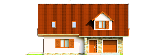 Anulla II - Projekt domu Anulka II G1 - elewacja frontowa