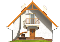 Zac I - Projekt domu Ziutka - elewacja tylna