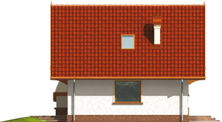 Zac I - Projekt domu Ziutka - elewacja lewa