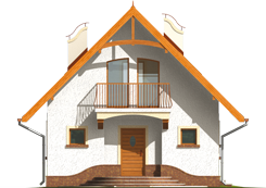 Zac I - Projekt domu Ziutka - elewacja frontowa