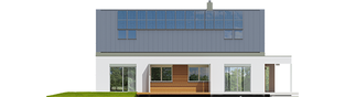 Projekt domu Magnus G2 ENERGO PLUS - elewacja tylna
