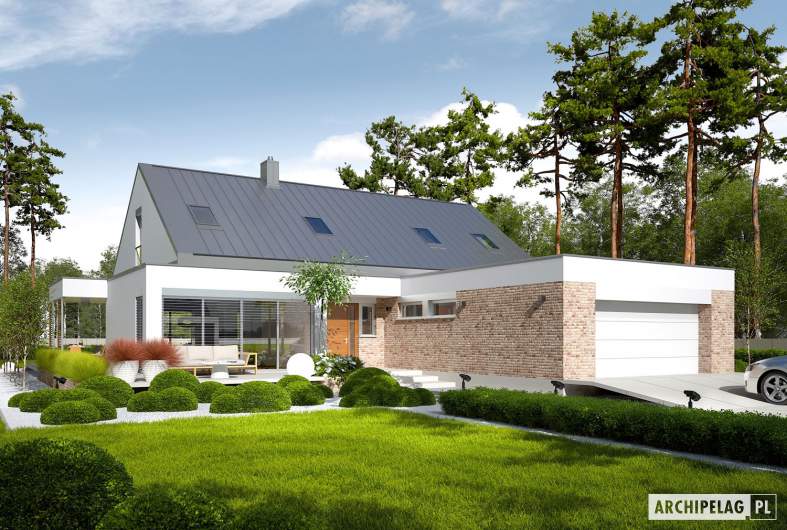 Projekt domu Magnus G2 ENERGO PLUS - wizualizacja frontowa