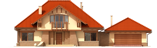 Edd G2 - Projekt domu Edek G2 - elewacja frontowa