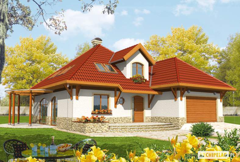 Projekt domu Letycja G2 - wizualizacja frontowa