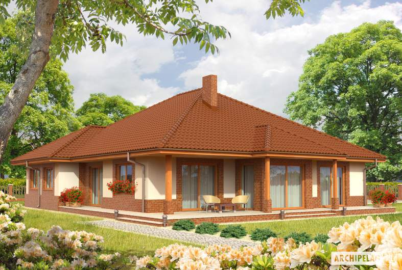 Projekt domu Mariusz G2 - Projekty domów ARCHIPELAG - Mariusz G2 - wizualizacja ogrodowa