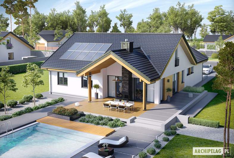Projekt domu Simon G2 - widok z góry