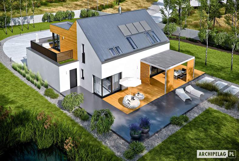 Projekt domu Nils II G2 ENERGO PLUS - widok z góry